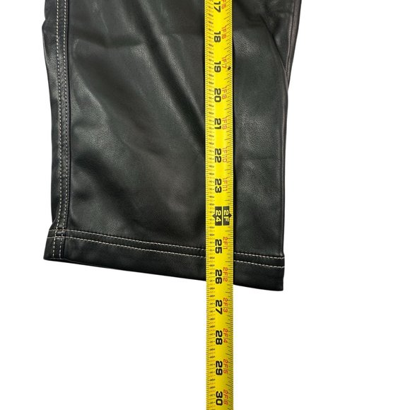 BLANKNYC The Baxter Ribcage Straight Leg Vegan Leather Pants Black Size 26 - Picture 6 of 8